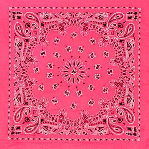 HOT PINK 100 COTTON BANDANA - Picture 1 of 2